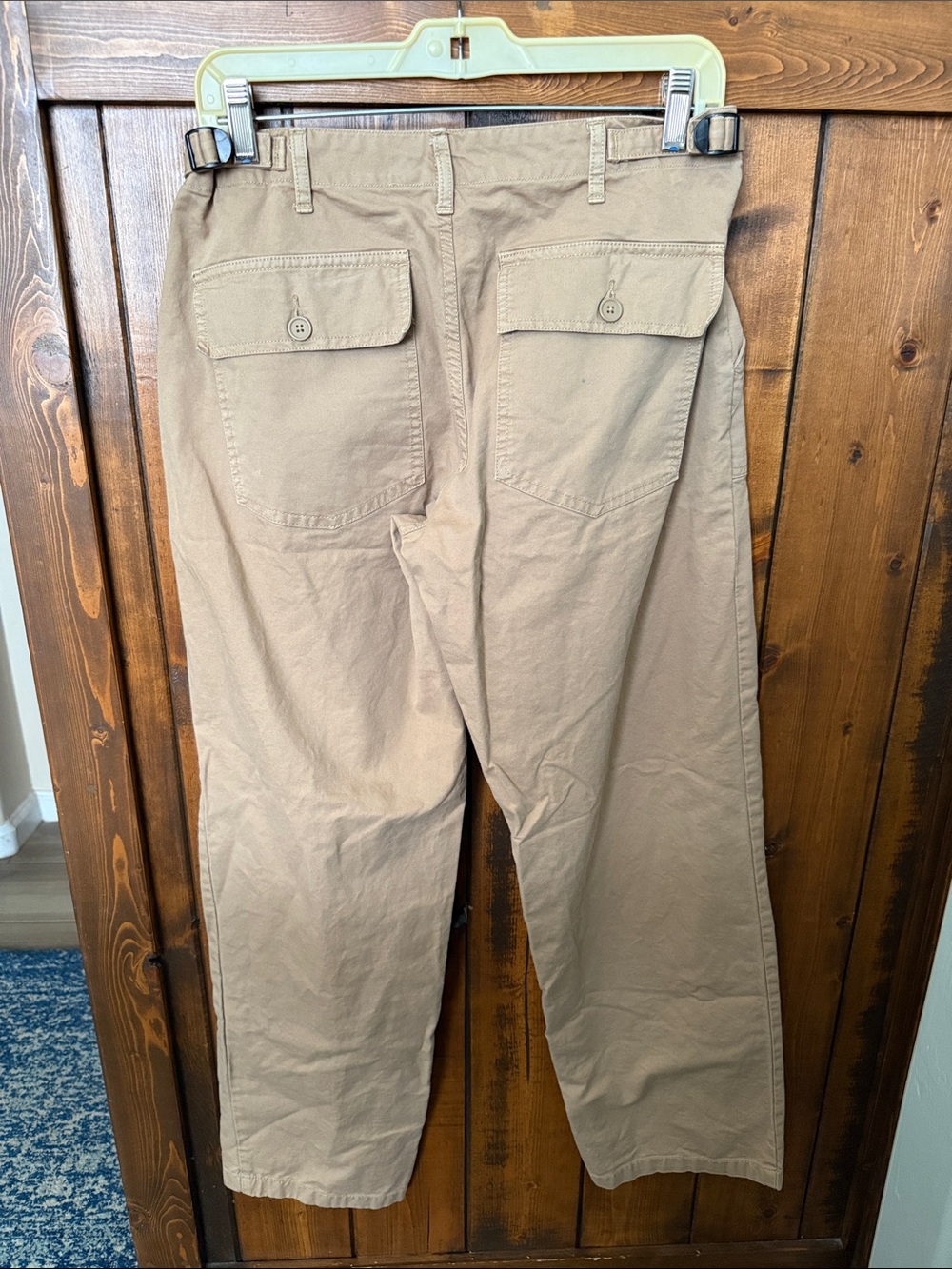 Brandy Melville Kim Straight Leg Pant, Dark Khaki - Picture 3 of 11